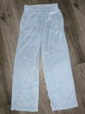 Wilfred Light Blue Plush Terry Wide Leg Sweatpants S